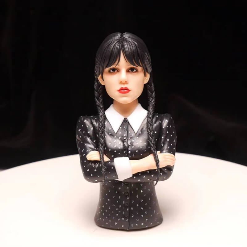 Wednesday Addams Clay Sculpture