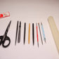 10-piece clay modeling tools set